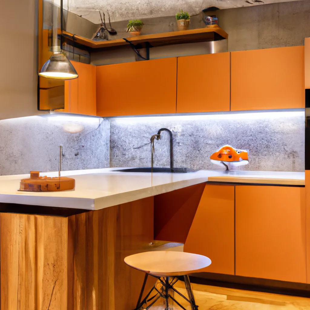 Jaki kolor ścian do brązowych mebli w kuchni?